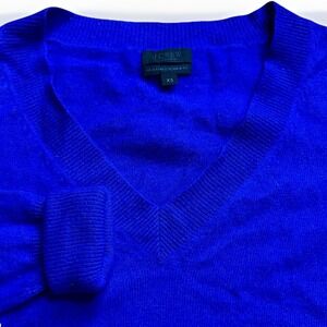 J Crew Sweater Womens XS Royal Blue 100% Italian Cashmere Luxury Preppy Y2K